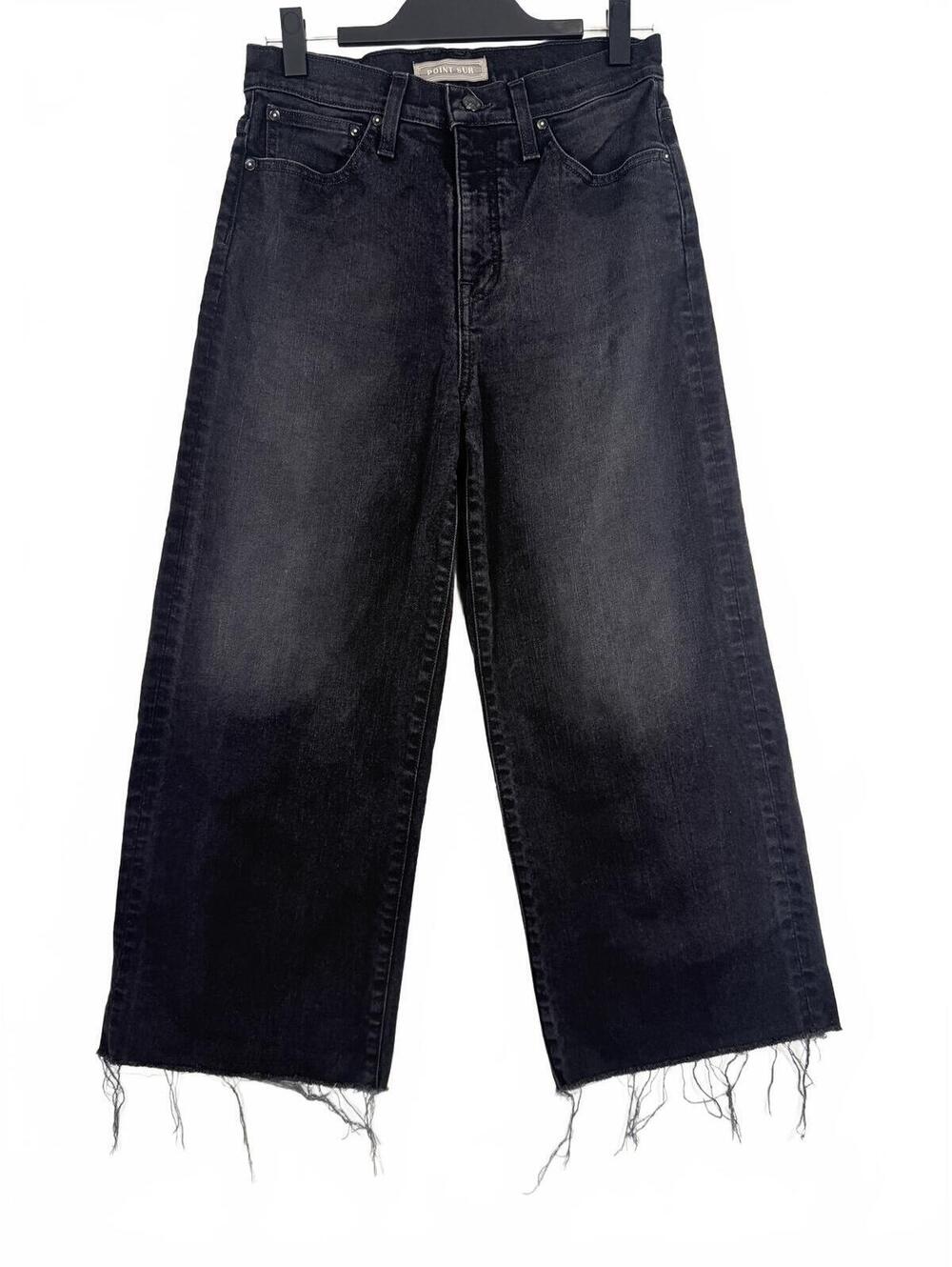 J.Crew‎ Point Sur Wide-Leg Stretch Cropped Jeans Faded Black Size 29